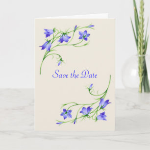 Save the Date Karte mit Bluebell-Blume