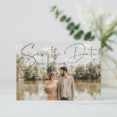 Save the Date Karte mit Fotokarte (Stehend Vorderseite)