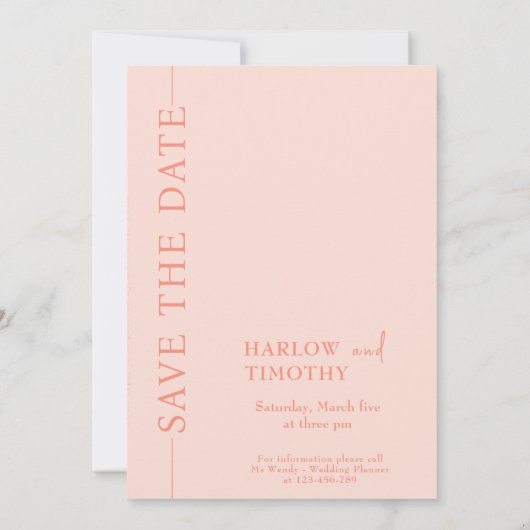 Save the Date Karte mit Herzform QR-Code (Rückseite)