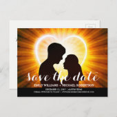 Save the Date Karte mit romantischem Paar (Vorne/Hinten)