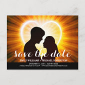 Save the Date Karte mit romantischem Paar (Vorderseite)