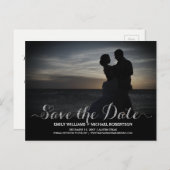 Save the Date Karte mit romantischem Paar (Vorne/Hinten)