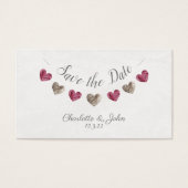 Save the Date Karte mit Rosa und Creme (Vorderseite)