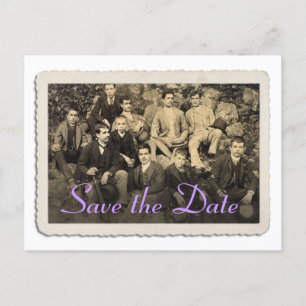 Save the Date Karte mit Vintagem Portrait.