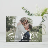 Save the Date Karte mit weißem Foto (Stehend Vorderseite)