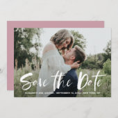 Save the Date Karte mit weißem Foto (Vorne/Hinten)