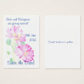 'Save the Date'-Karte, Romantische rosa Rosen (Vorne & Hinten)