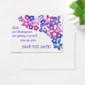 "Save the Date" Karte, Rosa und Blau (Schreibtisch)