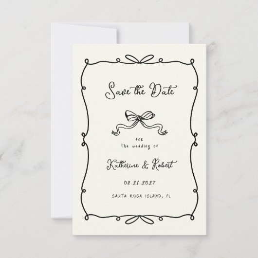 Save the Date Karten mit den Handzeichen (Vorderseite)