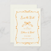 Save the Date Karten mit den Handzeichen (Vorne/Hinten)