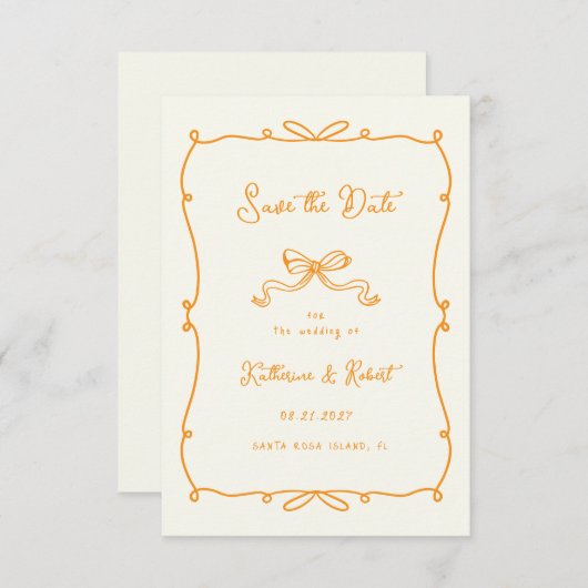 Save the Date Karten mit den Handzeichen (Vorne/Hinten)