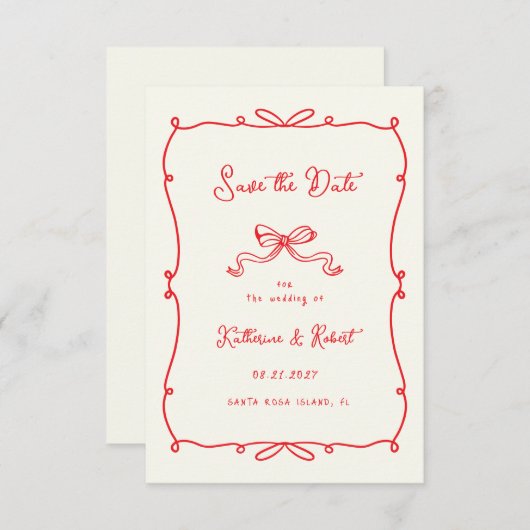 Save the Date Karten mit den Handzeichen (Vorne/Hinten)