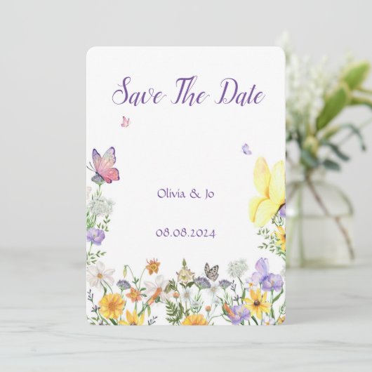 SAVE THE DATE KARTENPERFEKT FÜR WEDDINGS (Stehend Vorderseite)
