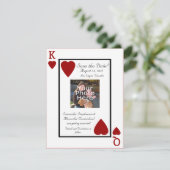 Save the Date Kartenspiel - King/Queen-Foto (Stehend Vorderseite)