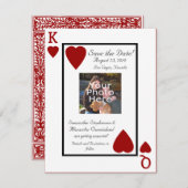 Save the Date Kartenspiel - King/Queen-Foto (Vorne/Hinten)