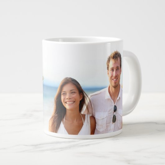 Save the Date Keepake-Tasse Jumbo-Tasse (Vorderseite Rechts)