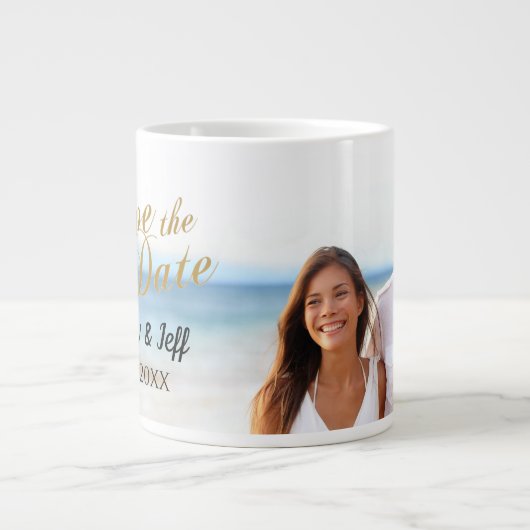 Save the Date Keepake-Tasse Jumbo-Tasse (Vorderseite)