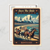 Save The Date | Kentucky Einladung Postkarte (Vorne/Hinten)