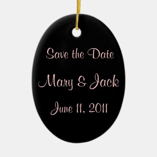 Save the Date Keramik Ornament (Vorne)