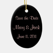 Save the Date Keramik Ornament (Hinten)