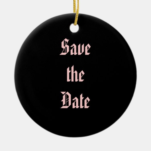 Save the Date Keramikornament (Vorne)