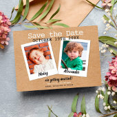 Save the Date Kinder Fotos Spaß Rustic Boho Einladung