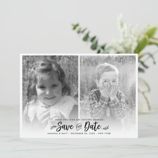 Save the Date, Kinder werden verheiratet, Foto Save The Date (Stehend Vorderseite)