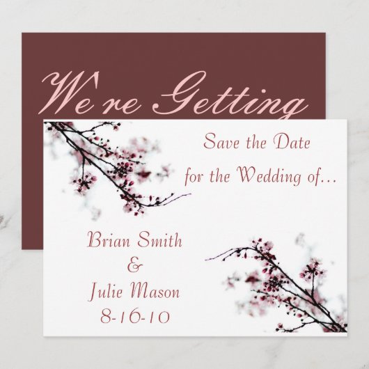 Save the Date Kirschblüte (Vorne/Hinten)