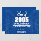Save the Date Klasse 2005 20 Jahre Wiedersehen Einladung (Vorne/Hinten)