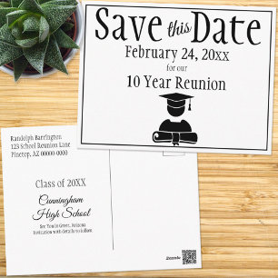 Save the Date Klasse Wiedersehen Minimalistisch Sc Postkarte