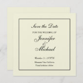 Save the Date klassische Beige (Vorne/Hinten)