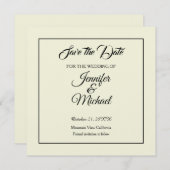 Save the Date klassische Beige (Vorne/Hinten)