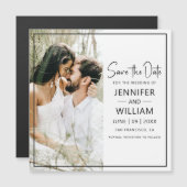 Save the Date klassisches Foto Hochzeitsmagnetik Magnetkarte (Vorne/Hinten)