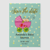 Save the Date kleine Dusche Pergament Einladungen (Vorderseite)