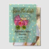 Save the Date kleine Dusche Pergament Einladungen (Versatz (Ehepaar))