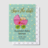 Save the Date kleine Dusche Pergament Einladungen (Versetzt (Einladung))