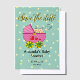 Save the Date kleine Dusche Pergament Einladungen