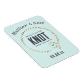 Save the Date Knot Style Custom Magnet (Rechte Seite)