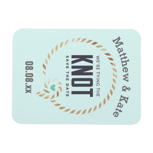 Save the Date Knot Style Custom Magnet (Horizontal)