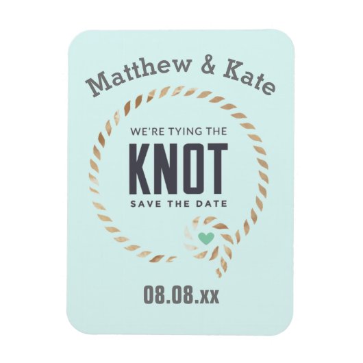 Save the Date Knot Style Custom Magnet (Vertikal)