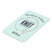 Save the Date Knot Style Custom Magnet (Linke Seite)