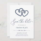 Save the Date Knotted Hearts (Vorderseite)