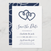 Save the Date Knotted Hearts (Vorne/Hinten)