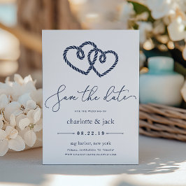 Save the Date Knotted Hearts