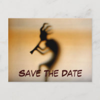 Save the Date Kokopelli Foto Postkarte