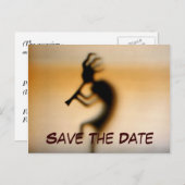 Save the Date Kokopelli Foto Postkarte (Vorne/Hinten)