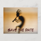 Save the Date Kokopelli Foto Postkarte (Vorderseite)