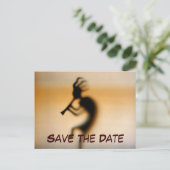Save the Date Kokopelli Foto Postkarte (Stehend Vorderseite)