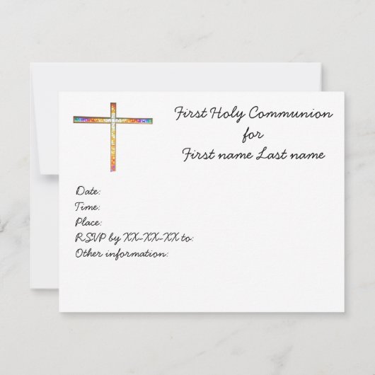 Save the Date - Kommunion - Einladung (Rückseite)