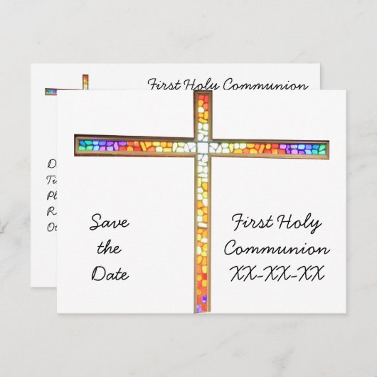 Save the Date - Kommunion - Einladung (Vorne/Hinten)